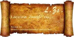 Laczina Zsadány névjegykártya